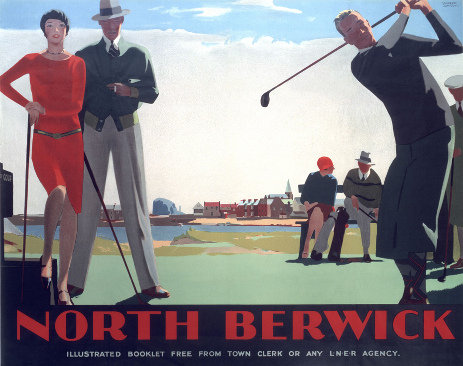 LNER poster from 1923, used to promote, until 1947, North Berwick by train
